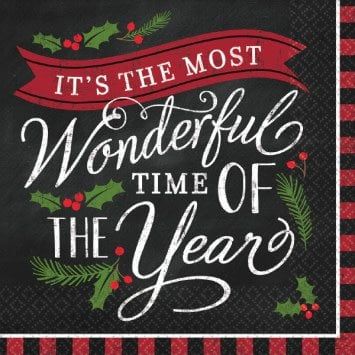 Most Wonderful Time Dinner Napkin (36)