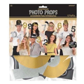 New Year&#39;s Countdown Photo Props