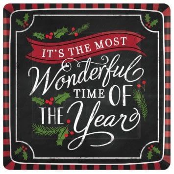Most Wonderful Time Square Plates, 10&quot;