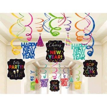 New Year&#39;s Mega Value Pack Foil Swirls - Jewel Tone (30)