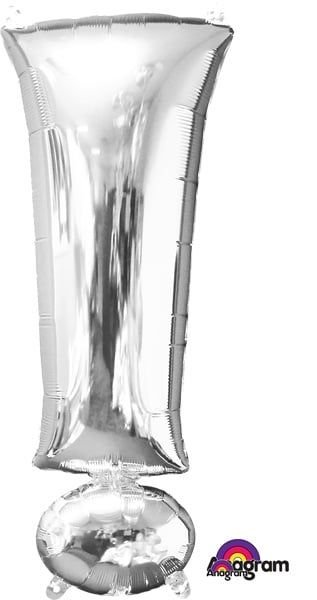 Silver Shape ! Mylar 34&quot; Balloon