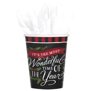 Most Wonderful Time Cups, 9 oz. (18)