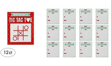 Tic-Tac-Toe Valentine Exchange Cards with Favours (12)