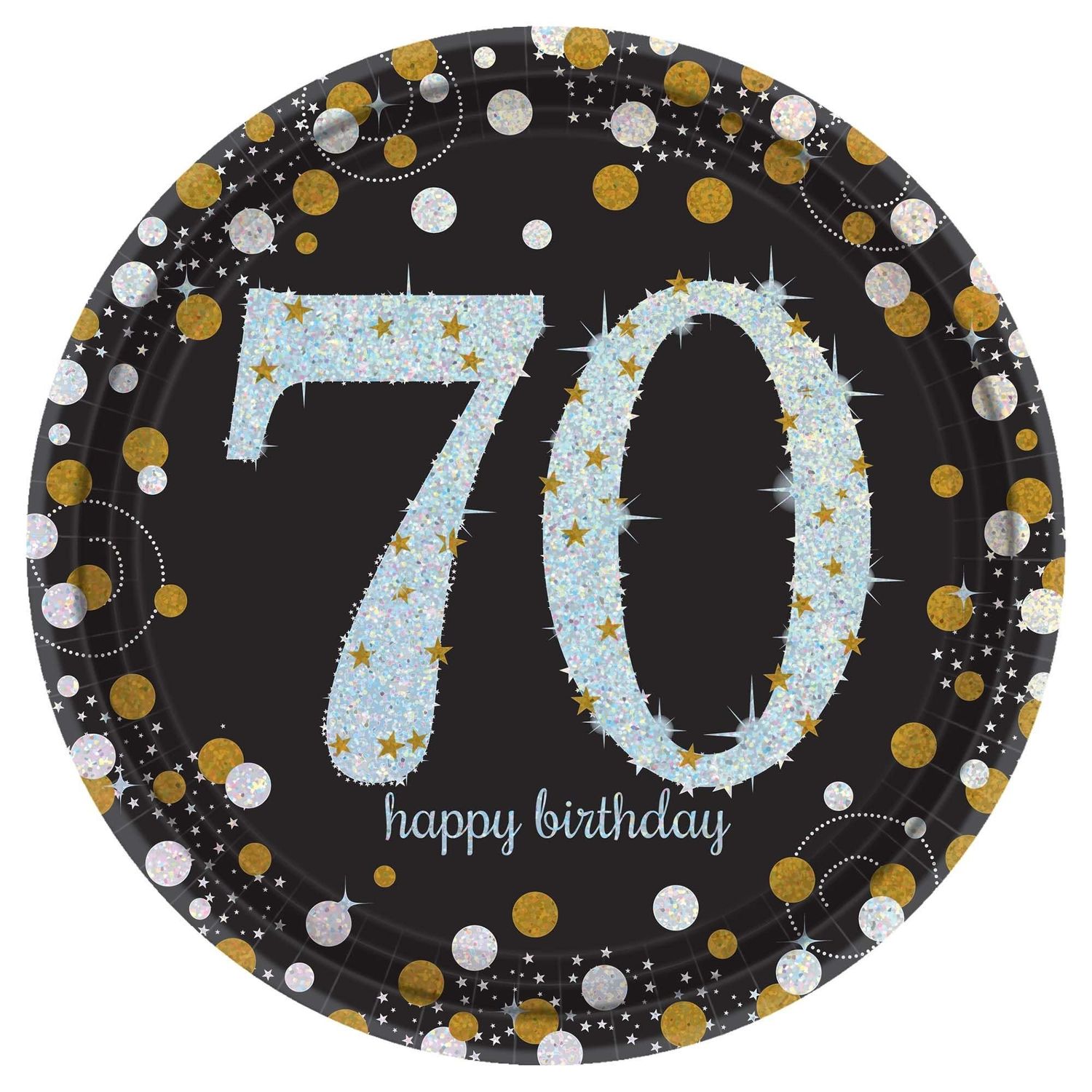 Sparkling Celebration 70 Round Plates, 9&quot; (8)