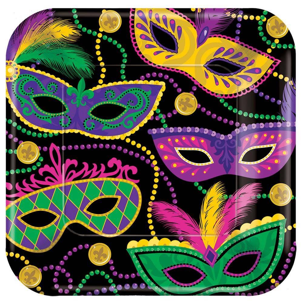 Mardi Gras Masks Small Plates (8)