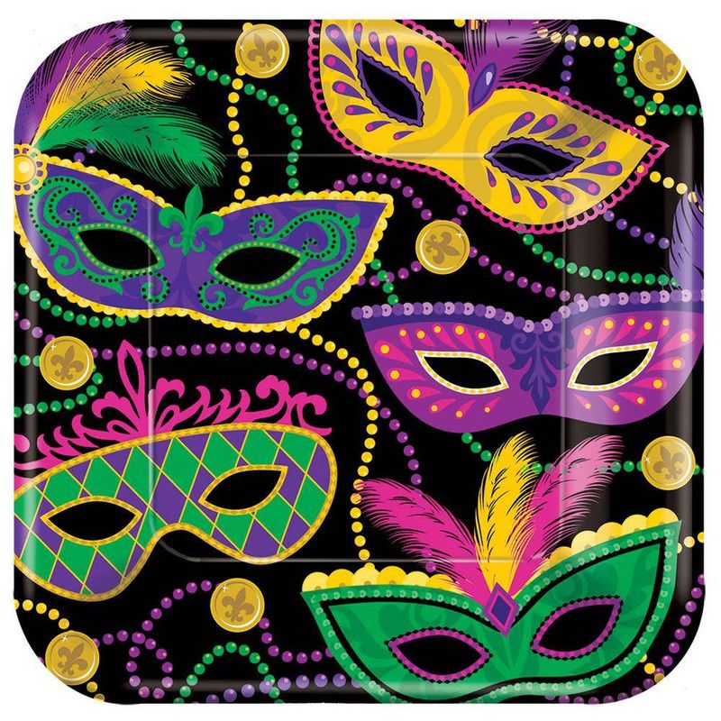 Mardi Gras Masks Small Plates (8)