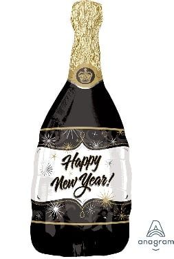 New Years Champagne  Bottle 36&quot; Mylar Balloon
