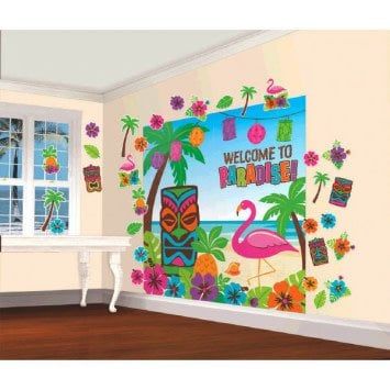 Luau Scene Setters® Mega Value Wall Decorating Kit