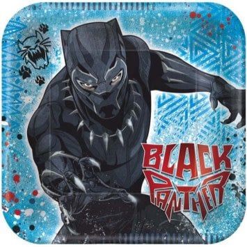 Marvel Black Panther™ Square Plates, 7" (8)