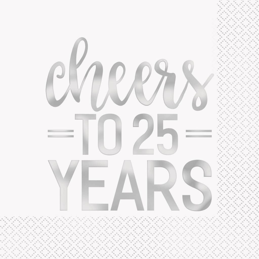 Cheers to 25 Years Lunch Napkins (16)