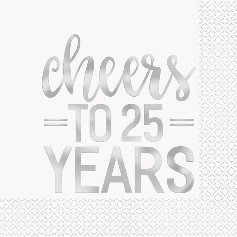 Cheers to 25 Years Lunch Napkins (16)