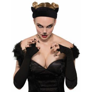 Black Cat Velvet Headband