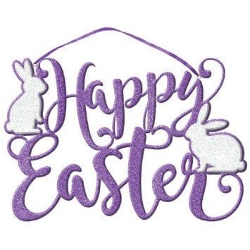 Happy Easter Script Die-Cut Foam Sign