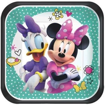 Disney Minnie Mouse Happy Helpers Square Plates, 7&quot; (8)