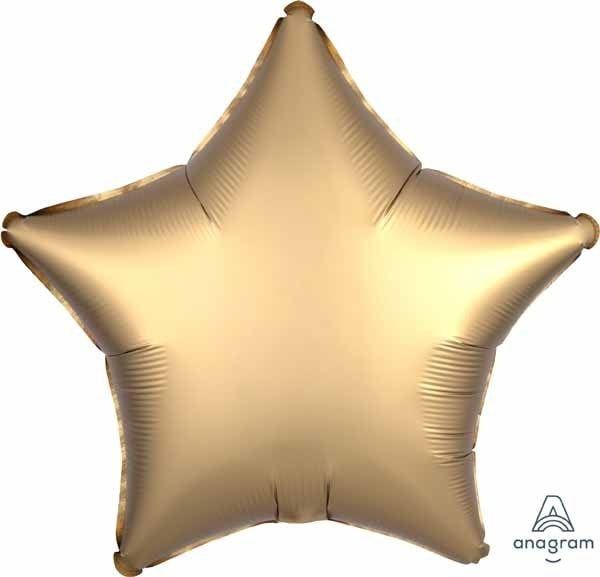 Gold Star Sateen Satin Luxe 18&quot; Mylar Balloon