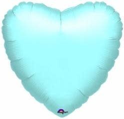 Heart Pearl Pastel Blue 18&quot; Mylar Balloon