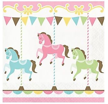 Carousel Luncheon Napkins (16)