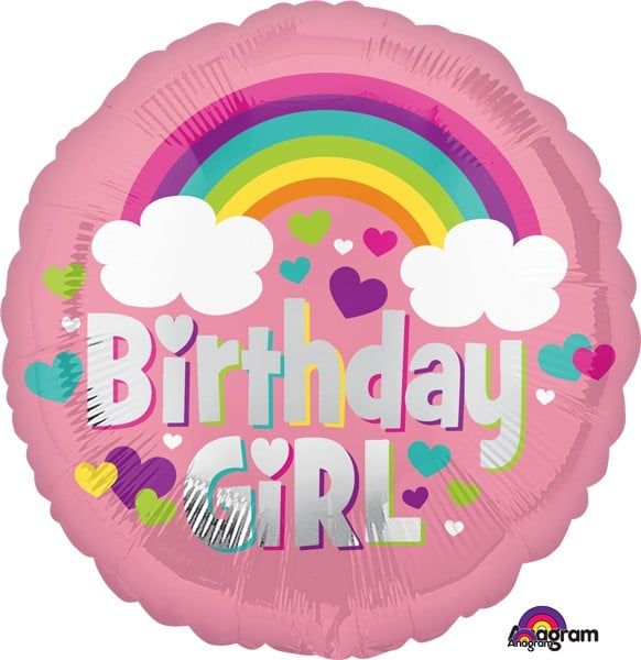 Birthday Girl Rainbow Fun 18&quot; Mylar Balloon
