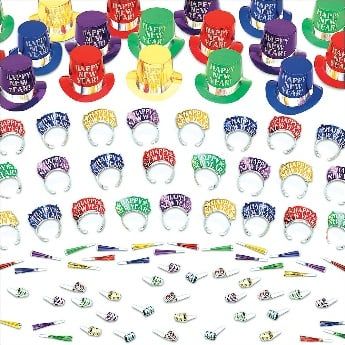 New Years Elegant Celebration Kit For 50 People Multi-Colour