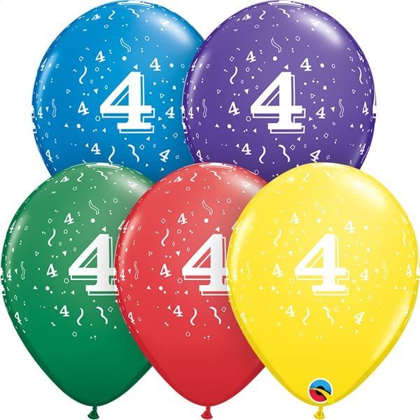 11&quot; #4 Confetti Balloons (Without Helium)