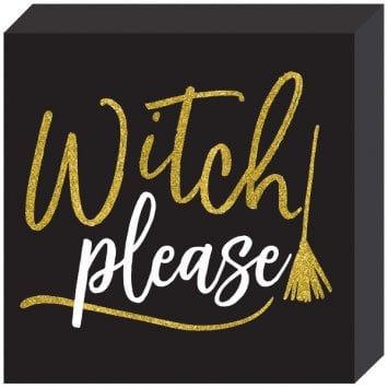 Witch Square Standing Plaque