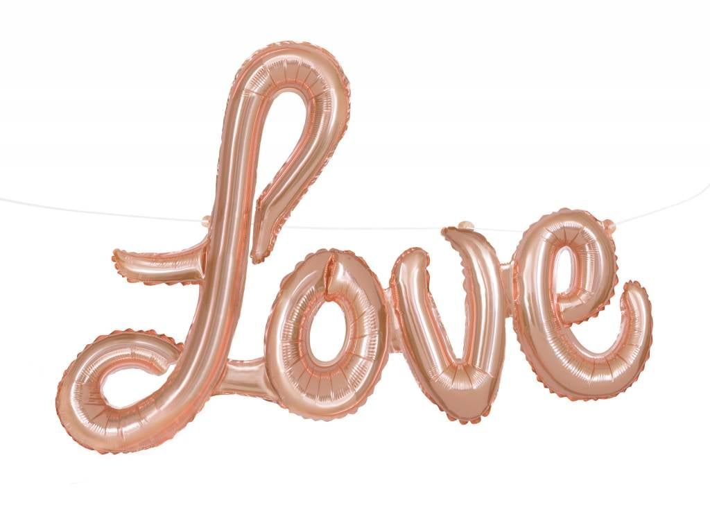 Rose Gold &quot;Love&quot; Script Air-Filled 36&quot; Balloon (Will Not Float)