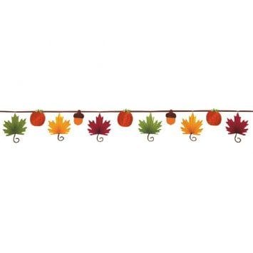 Leaf-Shaped Fan Banner Garland