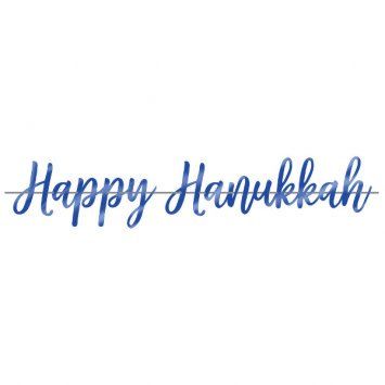 Happy Hanukkah Script Banner