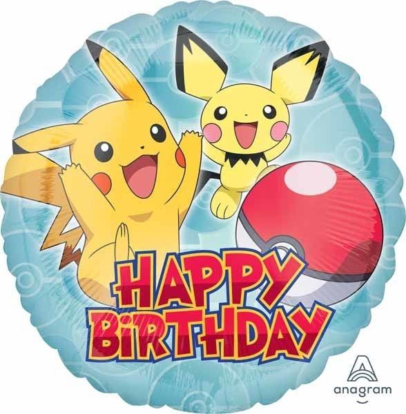 Pokemon Happy Birthday 18&quot; Mylar Balloon