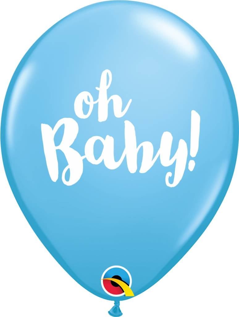 11&quot; Oh Baby! Blue Balloon (Without Helium)