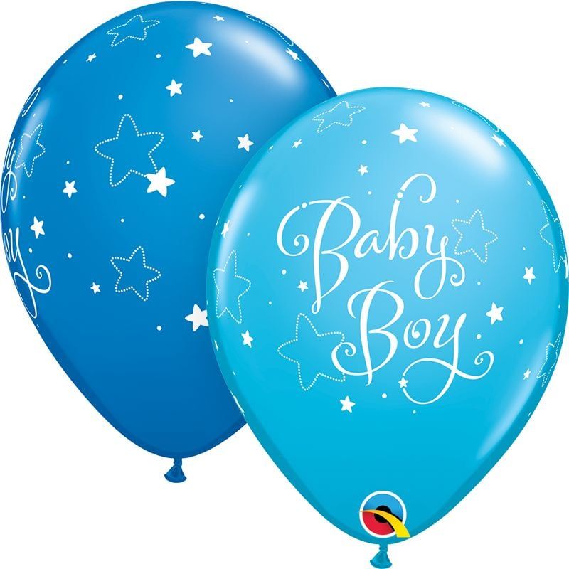 11&quot; Baby Boy Stars Balloons (Without Helium)
