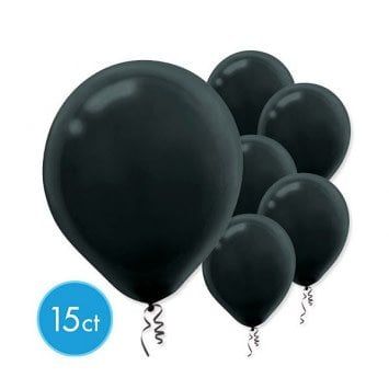 Black 12&quot; Latex Balloons (15)