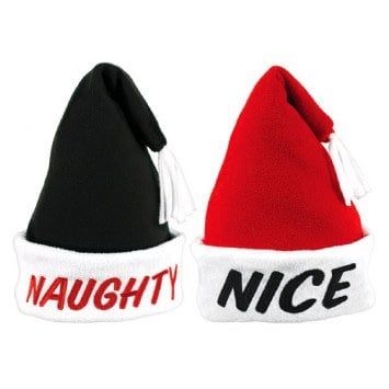 Reversible Naughty/Nice Santa Hat
