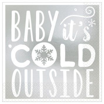 Baby It&#39;s Cold Outside Beverage Napkins Hot-Stamped (16)