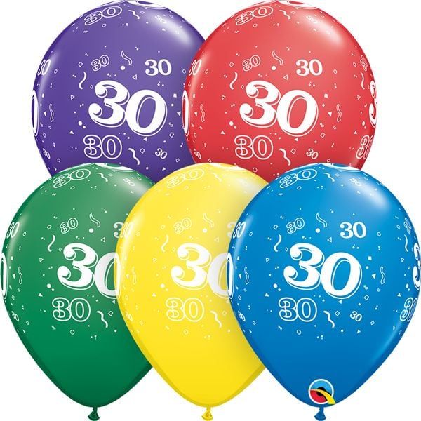 11&quot; #30 Around Balloons (Without Helium)