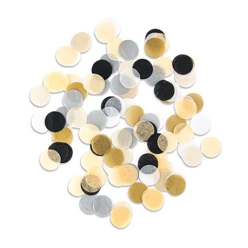 Jumbo Paper Tissue Confetti Gold/Silver/Black