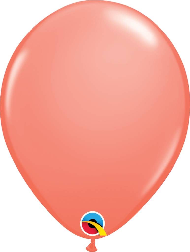 11&quot; Coral Latex Balloon (Without Helium)
