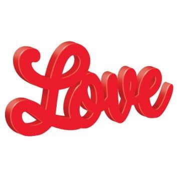 Love Script Sign