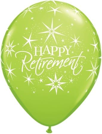 11&quot; Happy Retirement Bursts Balloon (Without Helium)
