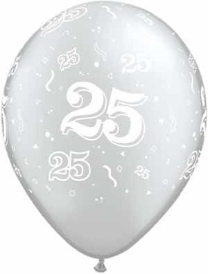 11&quot; 25th Anniversary Balloon (Without Helium)