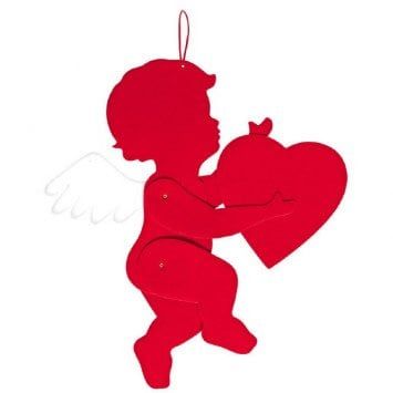Jointed Felt Cupid