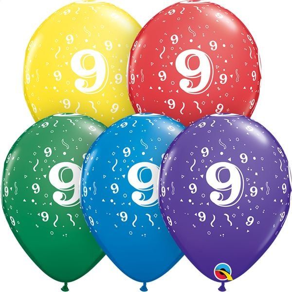 11&quot; #9 Around Balloons (Without Helium)
