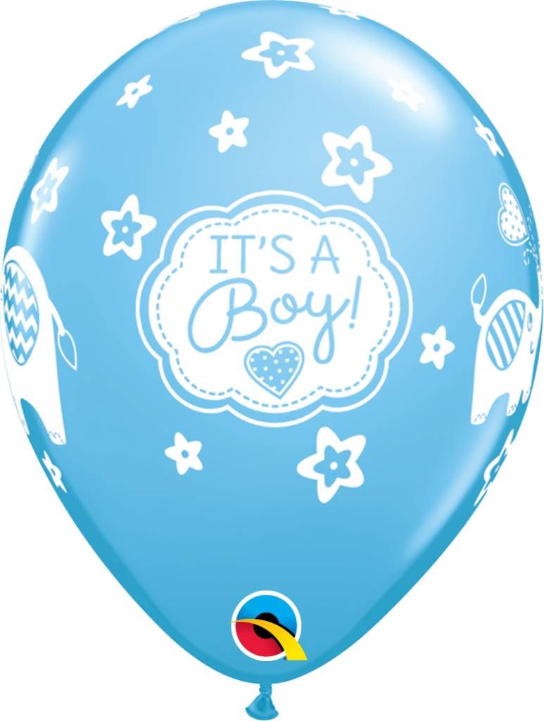 11&quot; It&#39;s A Boy Elephants Balloon (Without Helium)