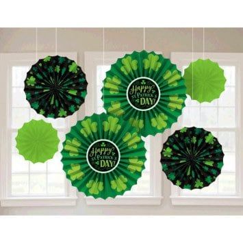 St. Patrick&#39;s Day Paper Fan Decorations (6)