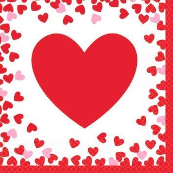Confetti Hearts Luncheon Napkins (16)