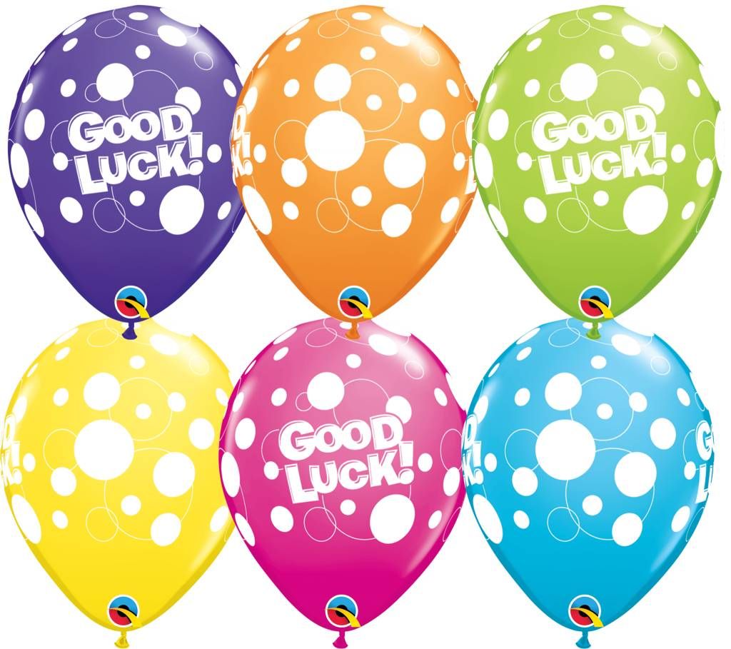11&quot;  Good Luck Dots Balloon (Without Helium)