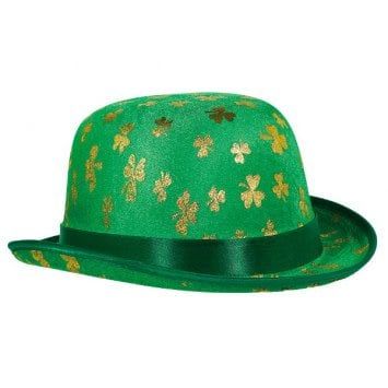 St. Patrick&#39;s Day Gold Shamrock Derby Hat