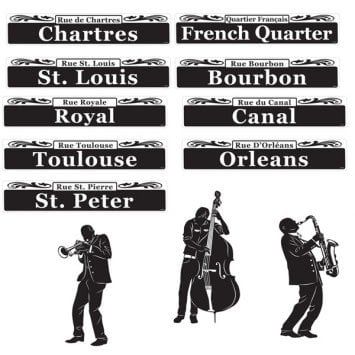 Mardi Gras Bourbon Street Cutouts (12)