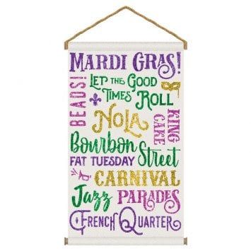 Mardi Gras Large Hanging Sign