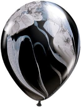 11&quot; Superagate Black and White Balloons (Without Helium)
